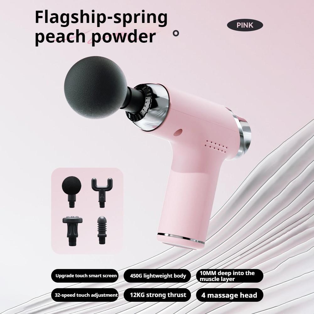 

Mini Massage Gun Deep Tissue Muscle Relief Electric Portable for Home Gym Sports Recovery Rechargeable Tool розовый