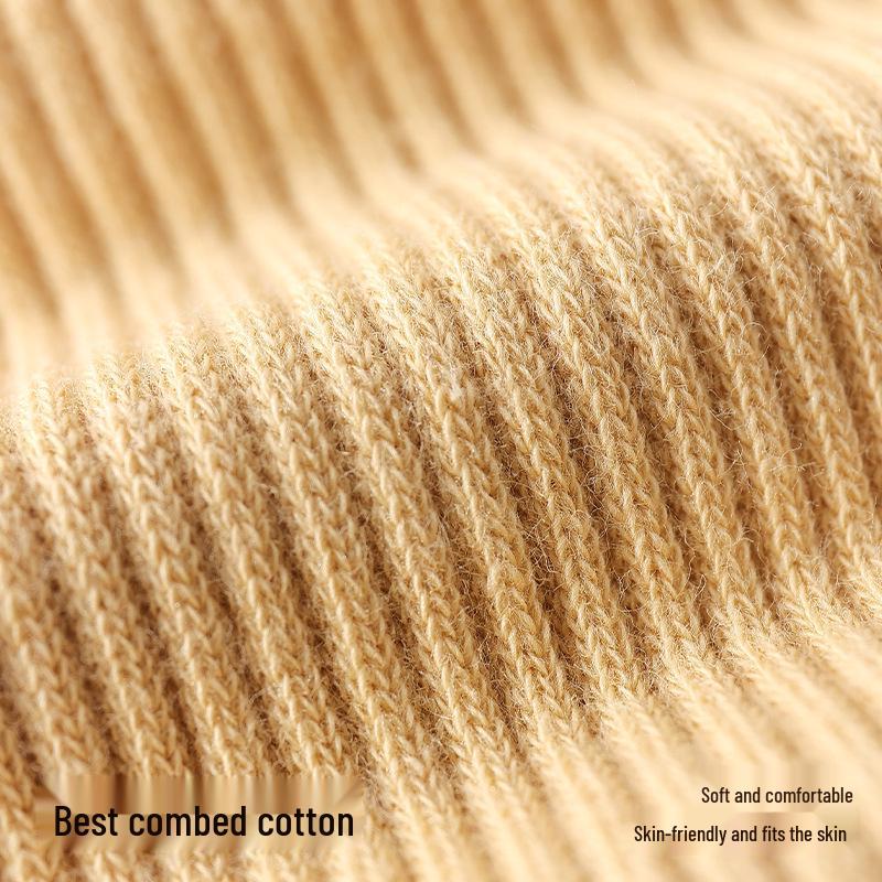 Chaussettes de Yoga Mi-Mollet Antidérapantes pour Femmes pour Saut à la Corde en Intérieur et Pilates - Printemps/Automne