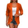 Women's Fashion Solid Color Casual Cardigan Long Sleeve Mid-Button Tops Coat