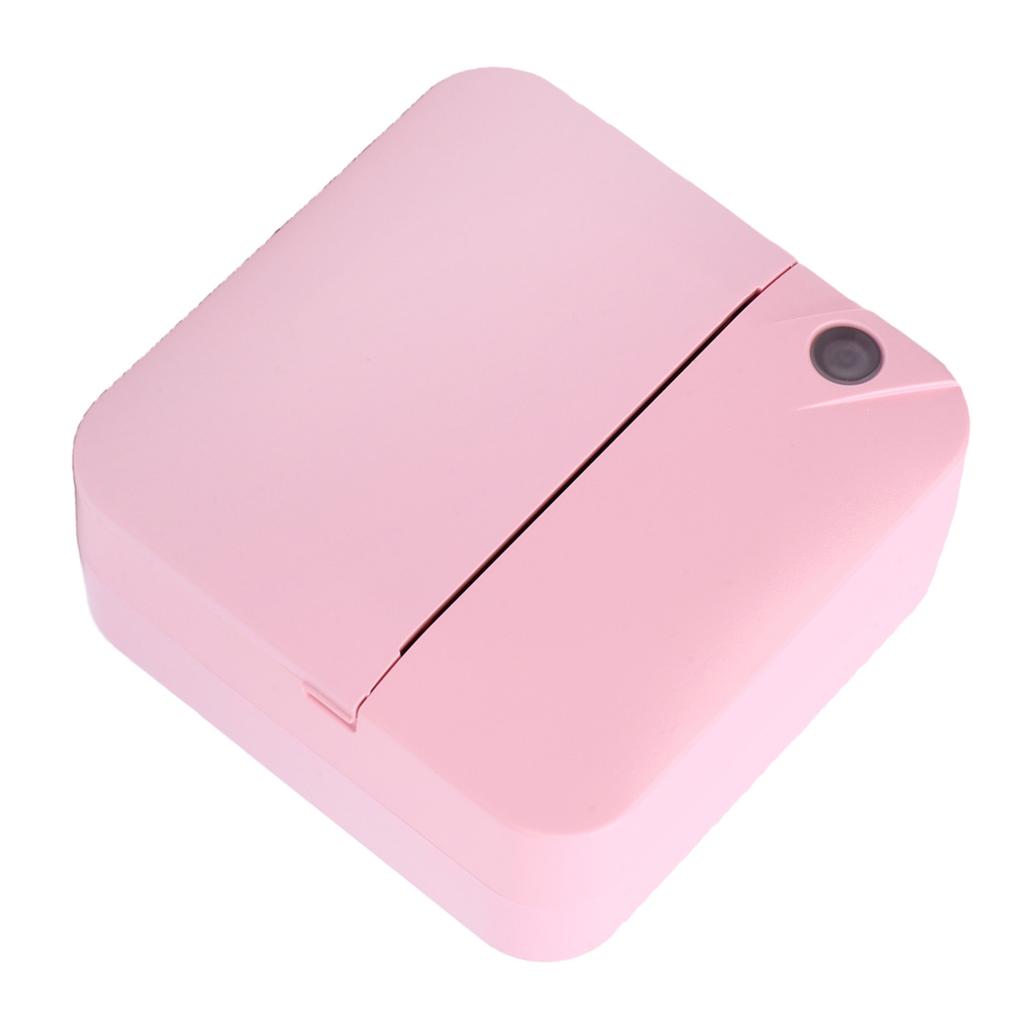 Mini Thermal Printer Bluetooth Inkless Portable Printer Pocket Label Maker with APP for DIY Photos Study Notes Pink