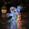 Cozy Bedroom Ambient Lighting Prismatic Iridescent Ghost Halloween Decoration, Spooky LED Prism-Effect Durable PET Ornaments Night Light for