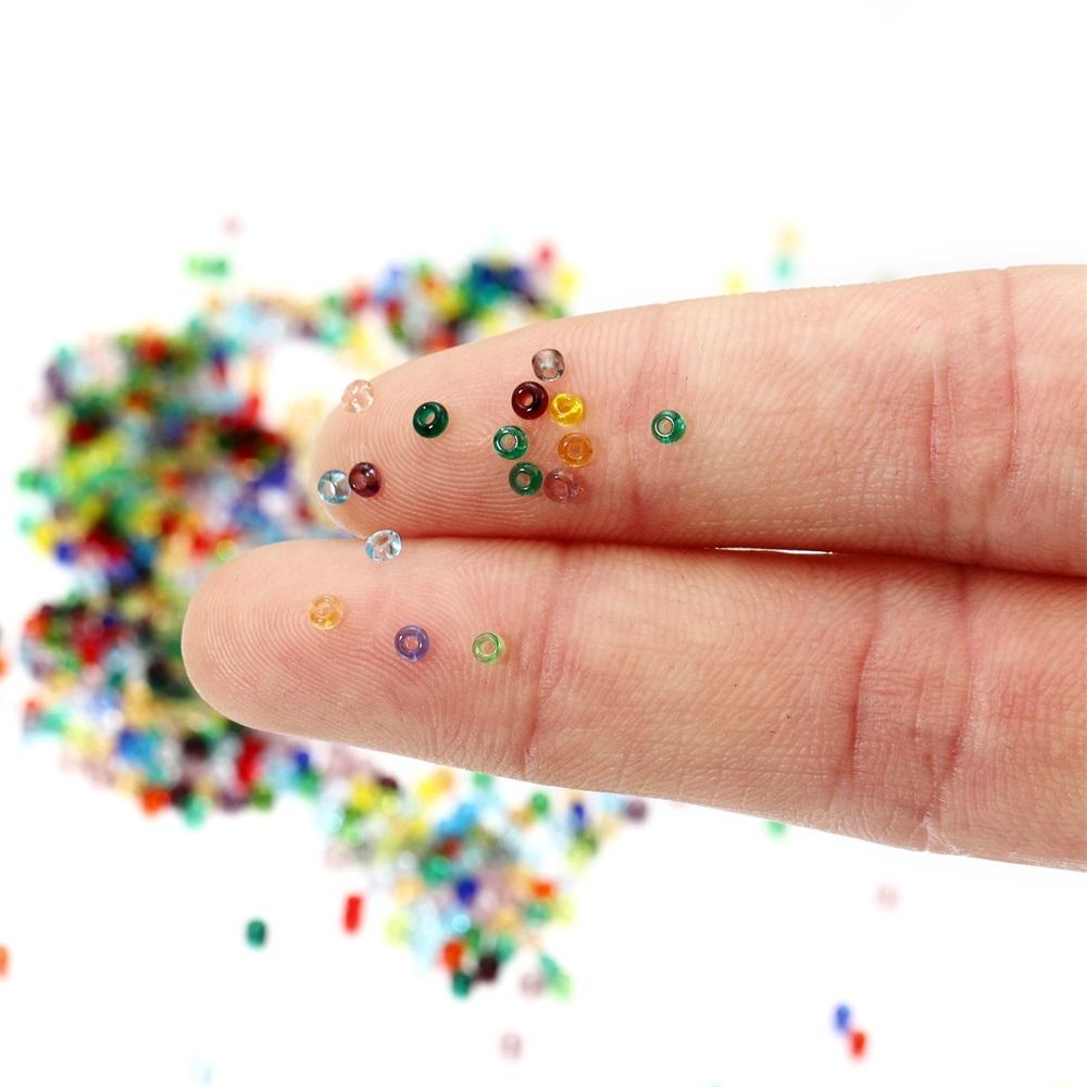 1800pcs/bag Glass Beads Czech Glass Seed Beads Small Round Loose Beads Bracelet Earrings For DIY Jewelry Making Accessories