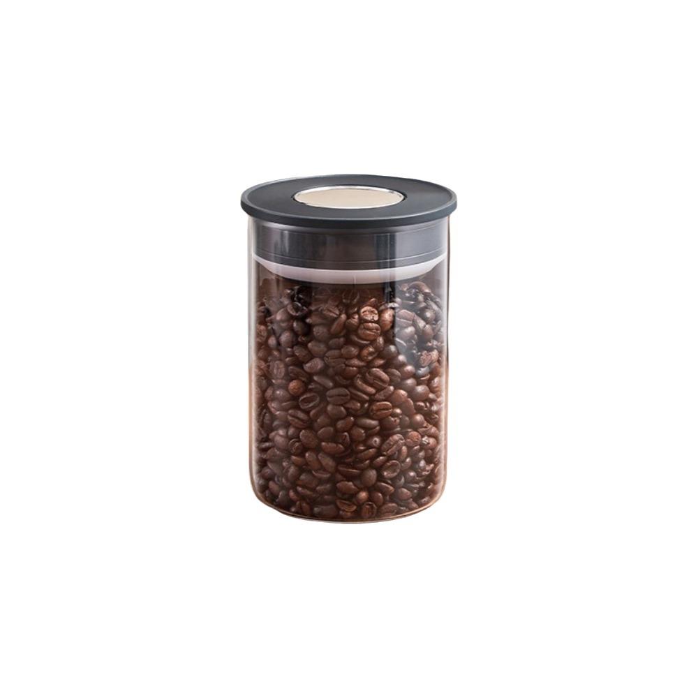 Press Type Vacuum Coffee Canisters Glass Tea Storage Container Food Storage Jar Grain Storage