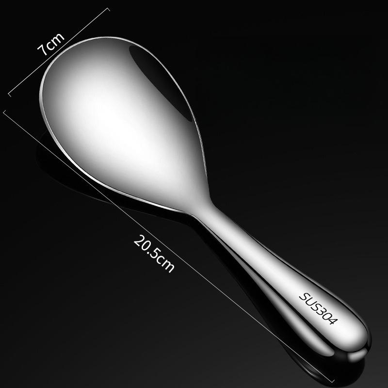

1PC Stainless Steel Rice Spoon Household Long Handle Large Rice Spoon Does High Temperature Resistance Tableware Household Items