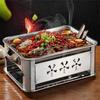 Heavy-Duty Rectangular Fish Grill Stainless Steel Korean BBQ Pot Grilled Fish Plate Household