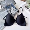 French Sexy Triangle Cup Tube Top Underwear Spring and Summer Light and Breathable Small Breasts Gather Bra Without Steel Ring Invisible