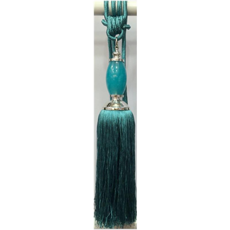 1 Pair Window Curtain Accessories Crystal Hanging Balls Tassel Hand Knitting
