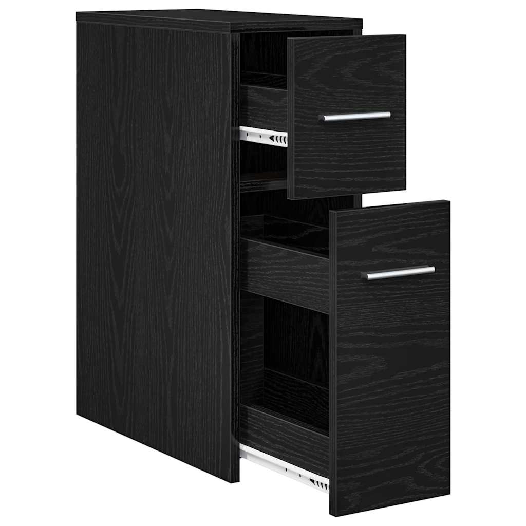 Bathroom Furniture Set Black Oak Look 22 x 44 x 61.5 cm