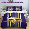 football Logo Pattern Bedding Quilt Set Quilt Cover Pillowcase Home Decoration Birthday Gift (1*duvet cover+ 2*pillowcase, without core)