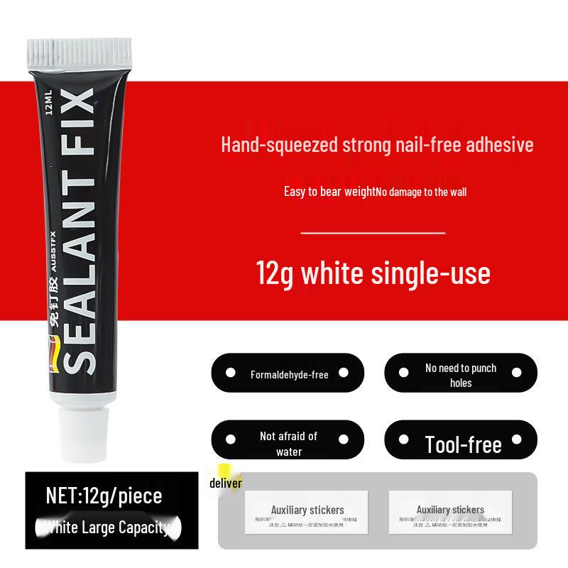 

Прозрачный клей-герметик без гвоздей для плитки, стекла, полок и деревообработки