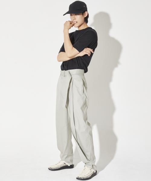 LOCOBASIC P014 / Gray-Green Tapered Pants