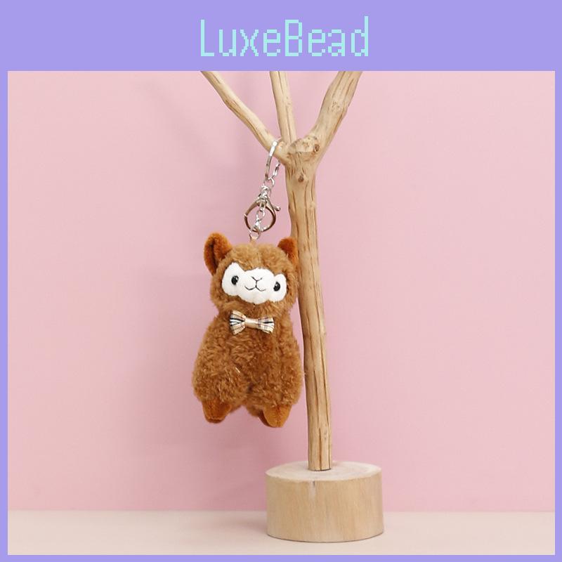 Plush Tie Cute Alpaca Doll With Pp Cotton Filling Perfect For Birthday Surprises