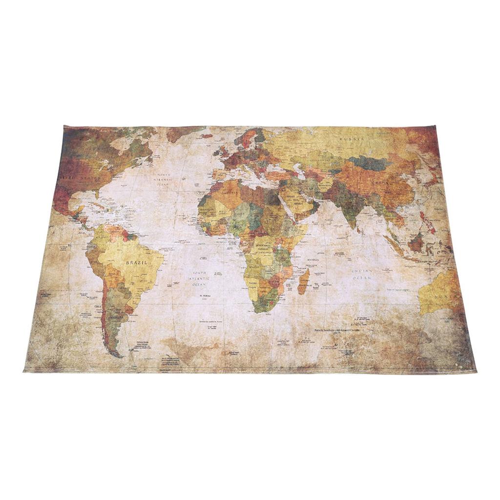 World Map Rug Anti Slip Floor Mat Soft Area Rug Carpet for Home Living Room