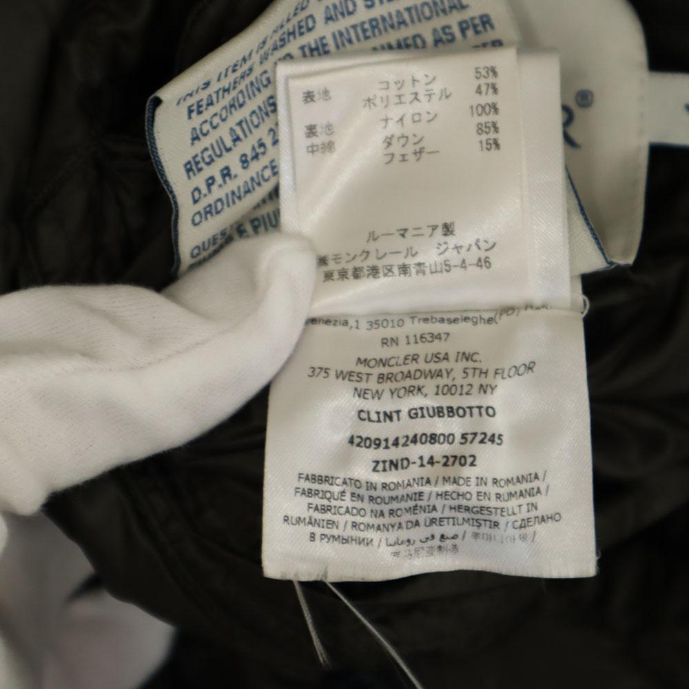 Moncler Made In Romania CLINT Reversible Down Jacket 1 Black Women Used