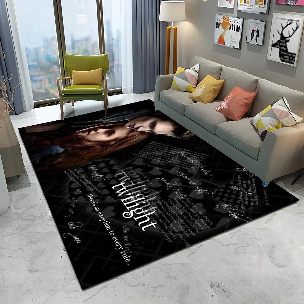 3D-Druck The Twilight Saga HD Teppich für Zuhause Wohnzimmer Schlafzimmer Sofa Fußmatte Dekor, Kinder Spielbereich Teppich Rutschfeste Bodenmatte