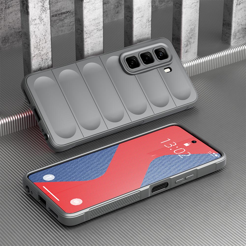 KEYSION Shockproof Matte Phone Case for Infinix Hot 50 4G Anti-skid Soft Silicone Phone Back Cover for Infinix Hot 50 Pro 4G