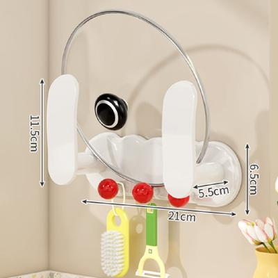 Rotatable Wall Mount Pot Lids Holder Save Space Punch-free Chopping Board Rack Tool Storage Simple Pan Cover Storage Holder