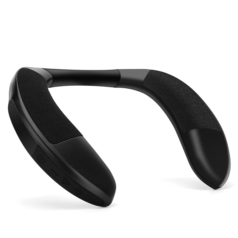 

QiCheng&LYS wearable neck speaker Bluetooth wireless Necklace Microphone with built-in speaker 3D sound for audio hands free Shoulder bag Applicable