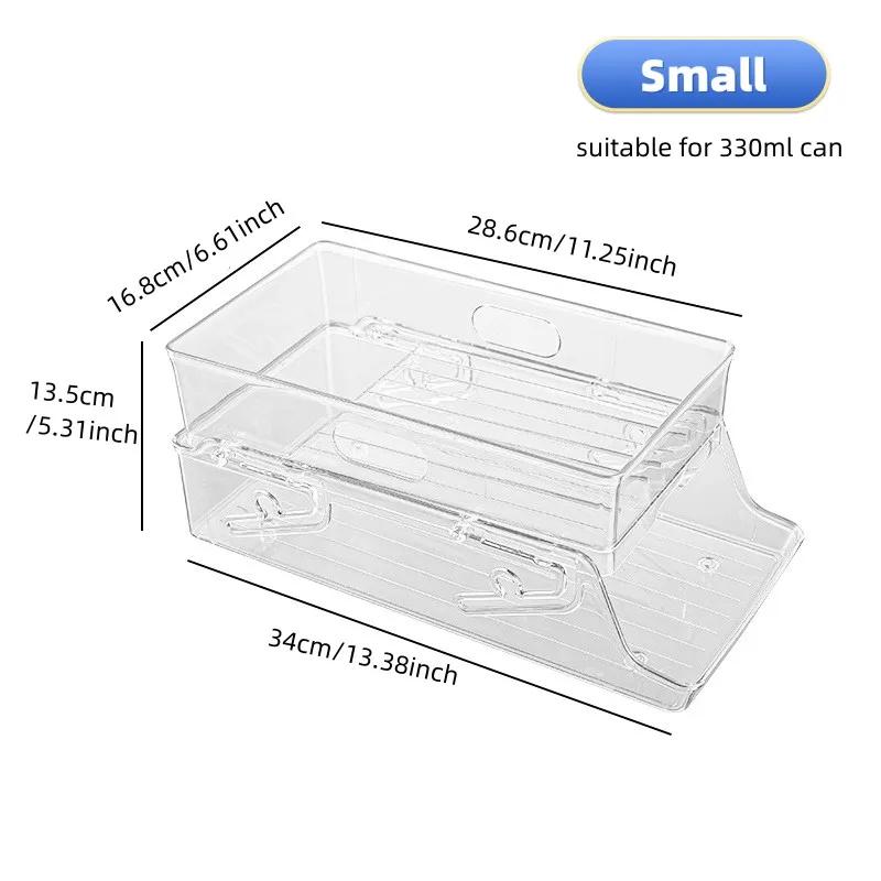 

Stackable Clear Can Dispenser For Fridge 2 Tier Automatic Rolling Beverage Holder For Soda Beer And Canned Drinks