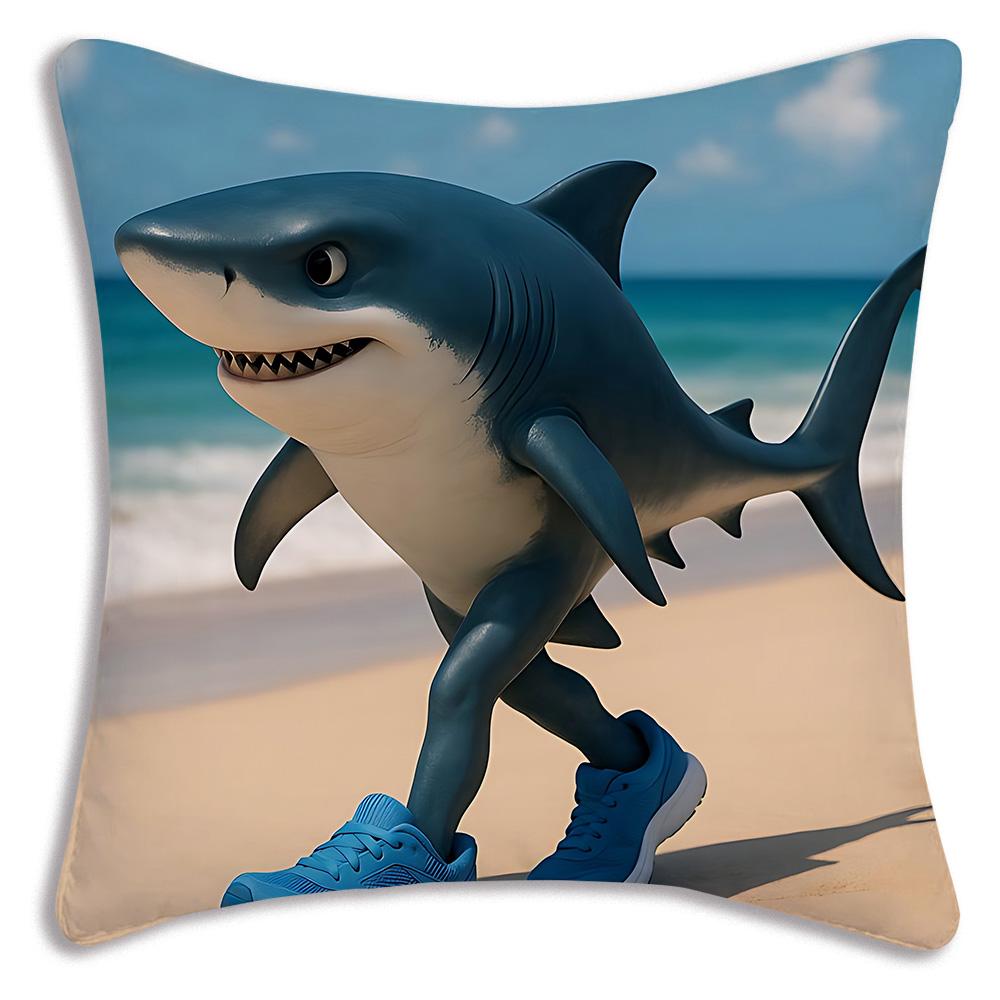 Cute I-Italians brainrots Pillow Covers Cartoon Sofa Decorative Home Double-sided Printing Short Plush Cute Cushion Cover
