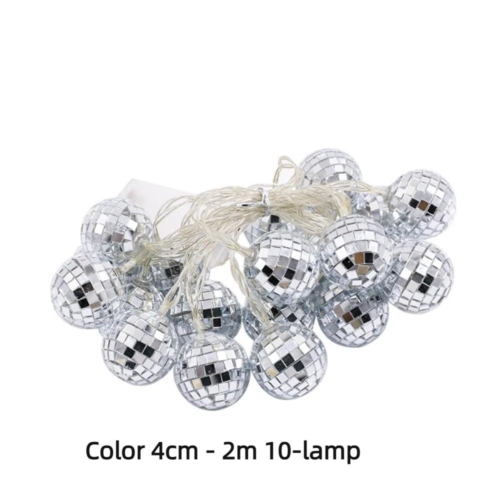 Festive Ambient String Lights Soft Glow Disco Mirror Ball String Lights Christmas Tree