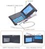 Men's Anti-theft Chain Short Wallets Vintage Design Artificial Leather Bifold Wallet Fashion Card Holder Coin Purse