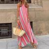 European and American Fashion 2024 Bohemian Print Sling Dress - New Arrivals