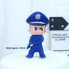 Birthday Cake Topper: Female Police Officer with Police Car and Baseball Boy
