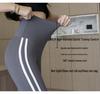 Plus Size High Waist Shark Flare Pants with White Stripe - Women's Spring Slimming Long Pants