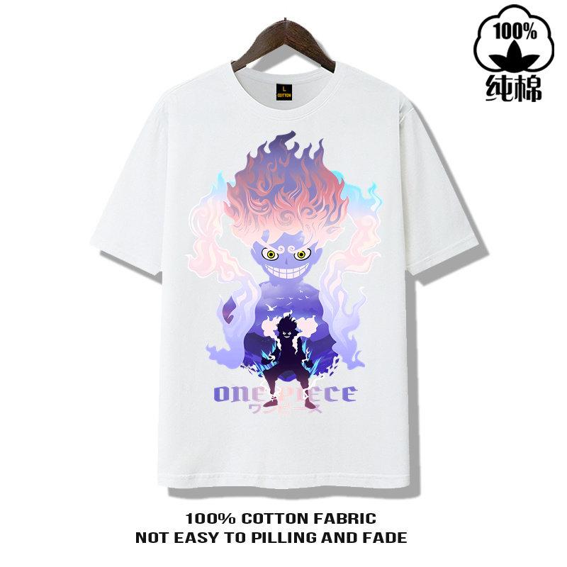 ONE PIECE Короткий рукав Мужские и Женские Один Стиль Удобный Короткий рукав Одежда для Пар Повседневный Короткий рукав Популярный S