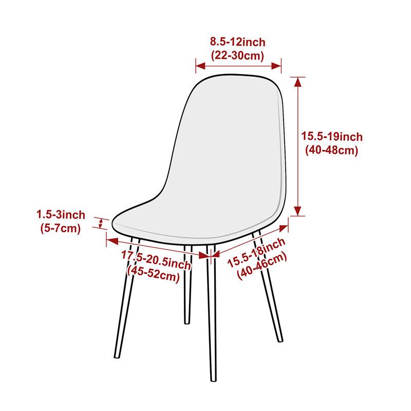 Simple Solid Color Herringbone Pattern Shell Seat Cover Fleece Jacquard Universal Hotel Dining Chair Cover Chair Cover