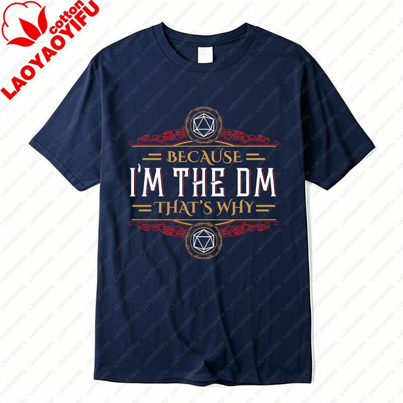 Dungeons and Dragons Lover Cotton TShirt DM Master RPG Tabletop Game D20 Dice Fantasy Warrior Tops Magic Playing Men Women Tees