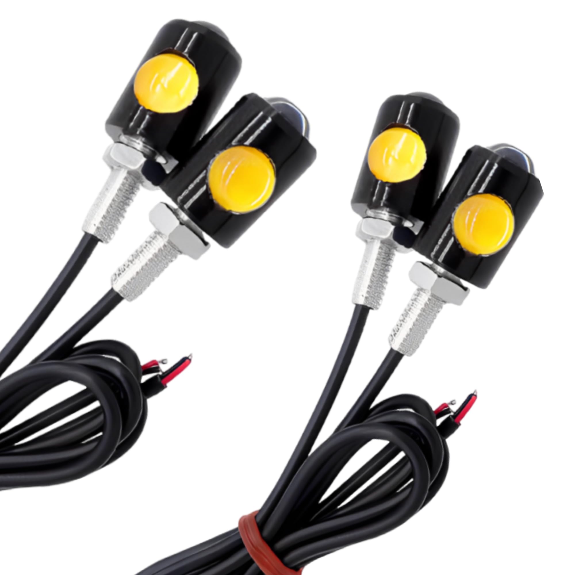 

4 шт. Светодиодные кастомные указатели поворота для мотоцикла, крошечные микро-размеры, свет указателя поворота, чоппер, байкер оранжевый