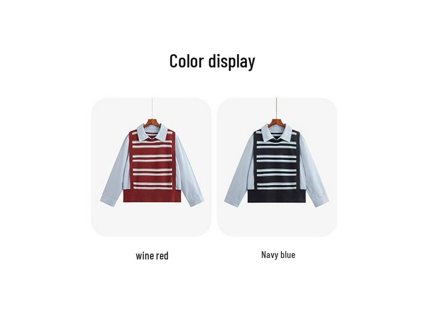 Pulover Dama Plus Size Blocuri de Culoare Guler Polo Patchwork - Tricotaje Subțiere Două Piese pentru Iarna 2025