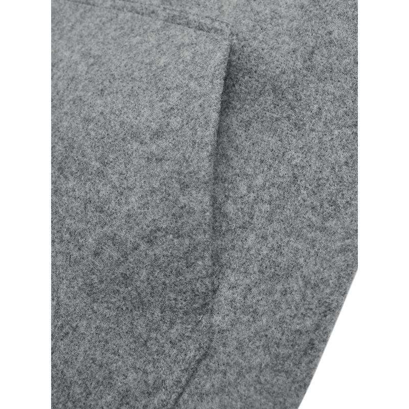 YYFS Dámská móda Ležérní Jednobarevný potisk Podzim Zima Dlouhý rukáv Bundy a kabáty s výstřihem do V