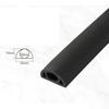 Anti-extrusion Floor Cord Cover Arc 2CM/2.5CM Extension Wiring Duct Protector Durable Self-Adhesive Cord Protector