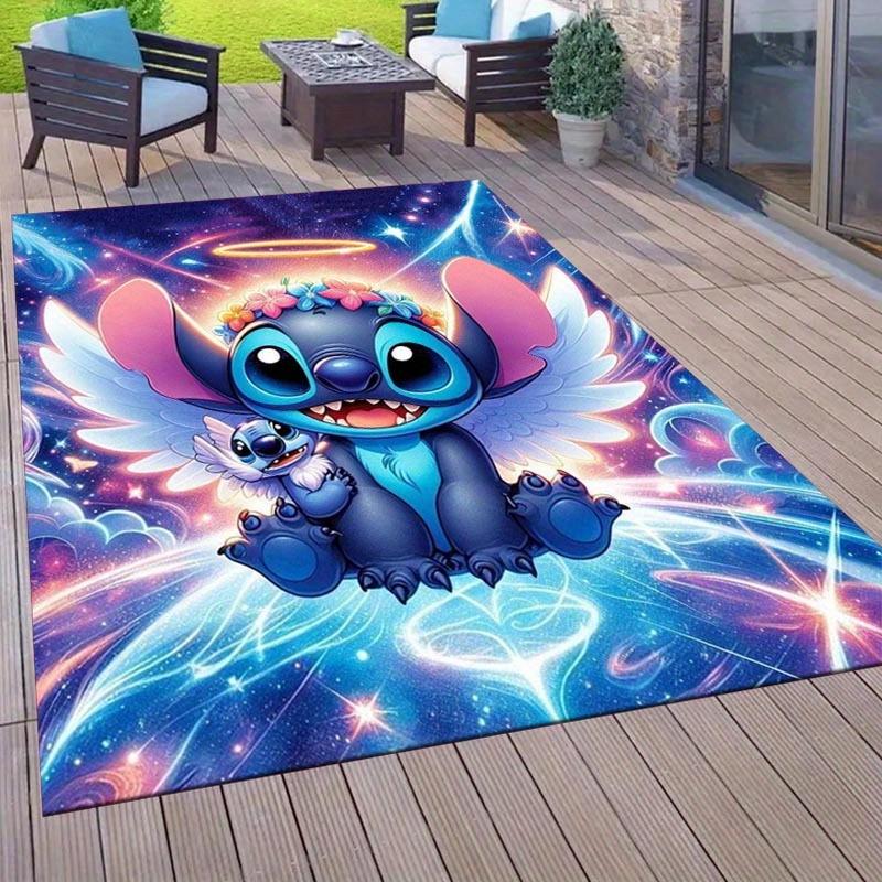 1pc Stitch Pattern Area Rug Soft Flannel Floor Mat for Living Room,Office,Bedroom and Carpet