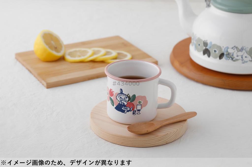 Fuji Enamel Moomin Flower Garden Mug, 7cm, Olive, MTH-7MG.2
