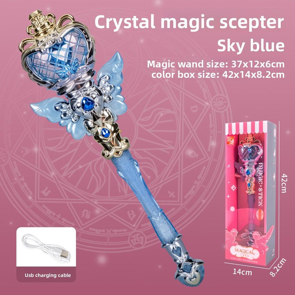 Girl Light Sound Crystal Magic Wand With Music And Flashing For Children Entertainment Play