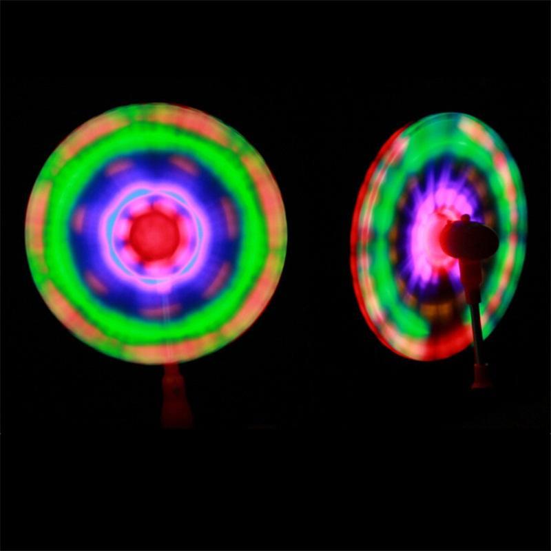 Windmills Flashing Light Up Led Music Spinning Glows Toys Kids Gift Party