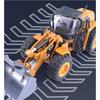 Bulldozer-Spielzeug im Maßstab 1/50, Bau-LKW-Radlader, Bulldozer-Spielzeug mit simulierten Lichtern, Bulldozer-Modell-Konstruktionsspielzeug für Jungen im Alter von 3–5 Jahren
