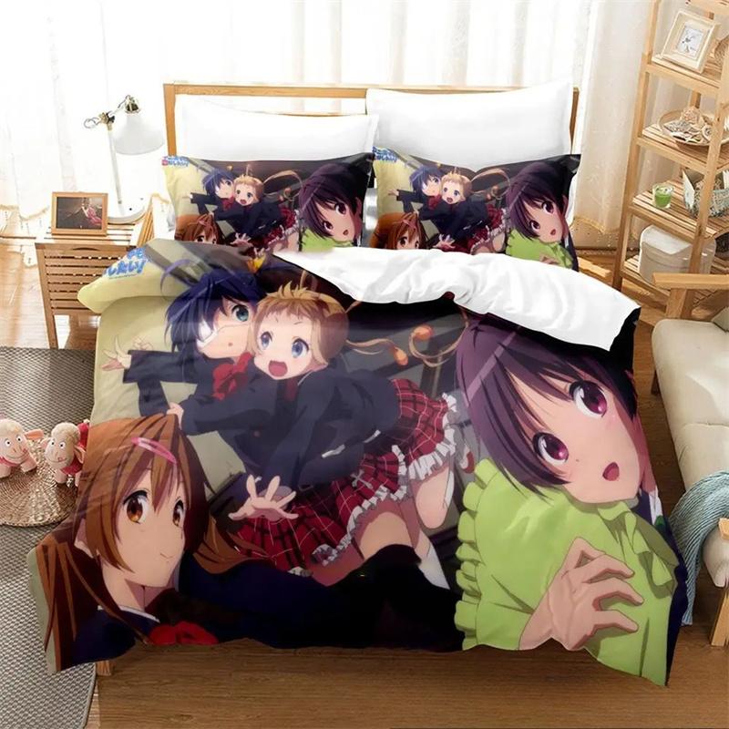 Durable Lightweight Twin Queen King Anime Love Chunibyo Other Delusions Boys Girls Size Bed Adult Quilt