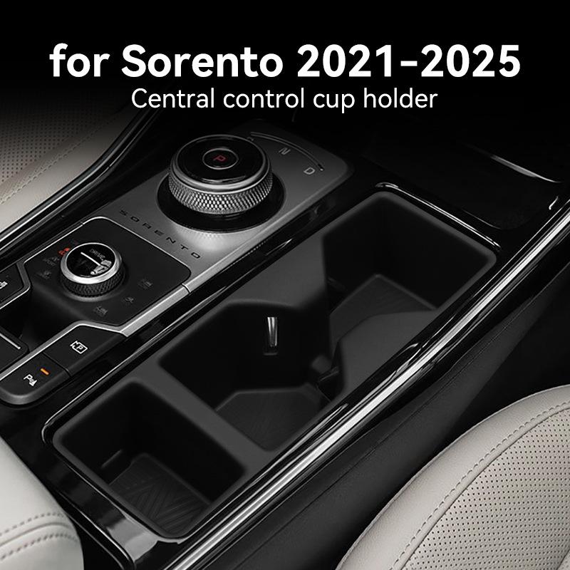 

For Sorento 2021-2025 Central Control Cup Holder Console Water Cup Holder Water Drinks Bottle Storage Box Car Interior Accessory one size