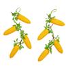 2 Strings Artificial  Stem Fake Carrot Plants  Vegetable Carrot For Photography Props Model Home Decoration Craft Jewelry Props