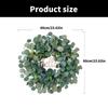 KX4B Multipurpose Large Green Leaf Artificial Wreath with Berries Designs for Festival Garden and Party Decorations