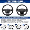 Soft Leather Car Steering Wheel Cover, Universal 15 Inch Colorful Rhinestones Anti-Slip Elastic Steering Wheel Covers For Most Cars, Sparkly Crystal