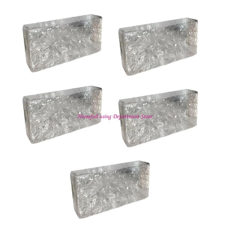 5 штук Портативные акриловые полые блоки для быстрой сборки фоновой стены и выставочных панелей белый