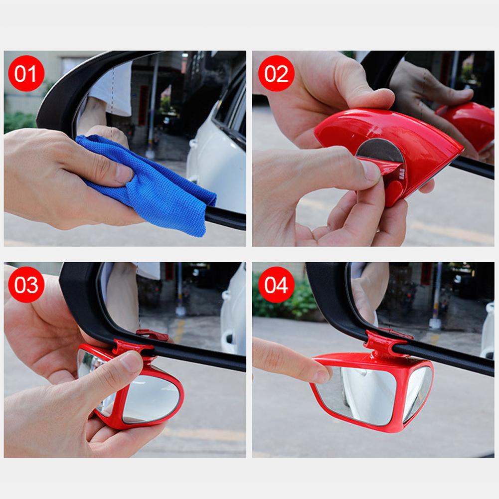 1 pár 360stupňového HD zrcátka do auta pro slepý úhel otočné, nastavitelné širokoúhlé vnější auto zpětné zrcátko parkování