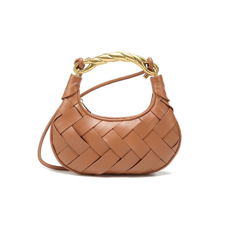Y niche design portable woven bird's nest bag textured portable crescent bag shoulder bag bag
