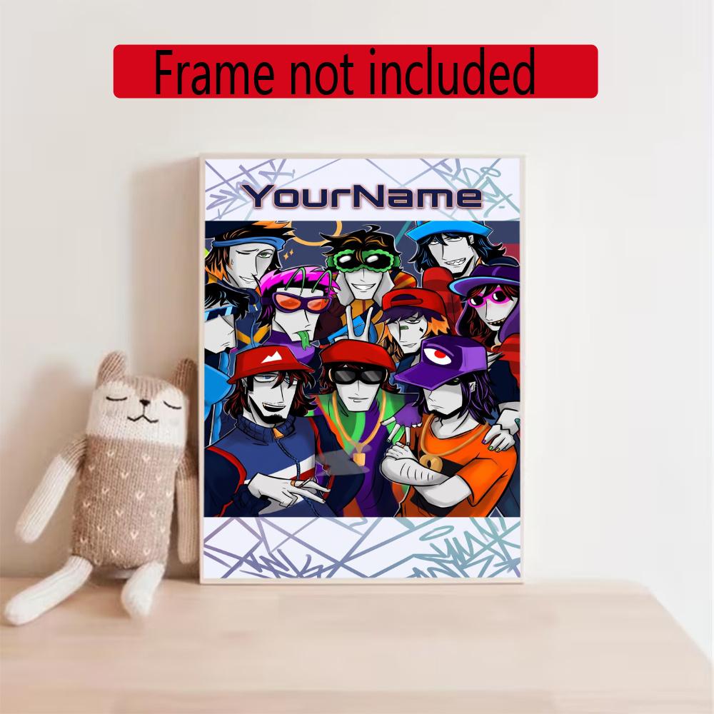 Incredibox Customize Your Name Diamond Painting Round Diamond Diy Frameless Holiday Artwork Suitable For Home Office Wall Decoration